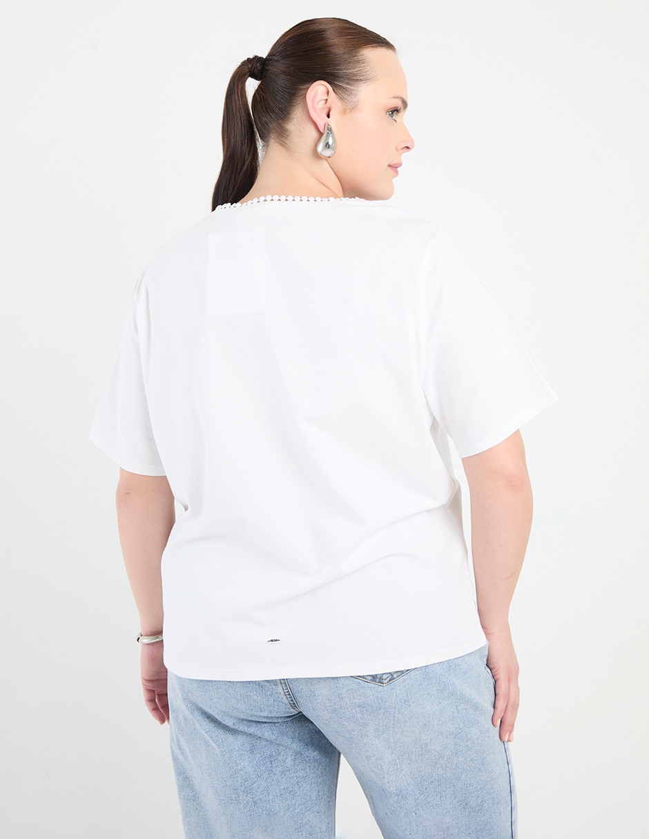 Blusa Weekend Plus manga al codo para mujer
