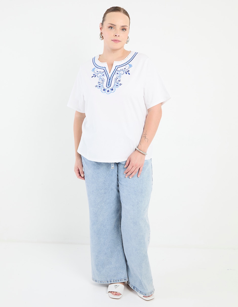 Blusa Weekend Plus manga al codo para mujer