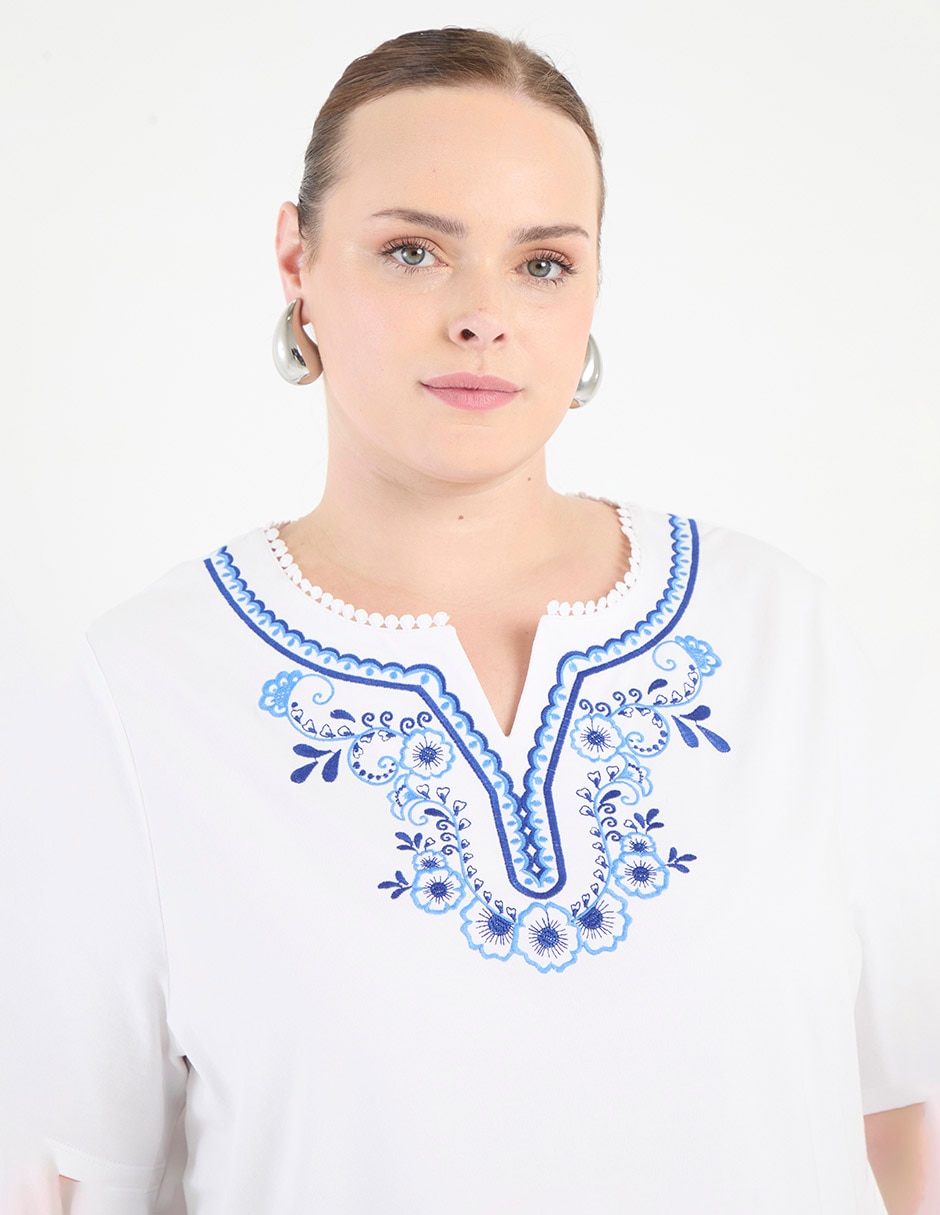 Blusa Weekend Plus manga al codo para mujer