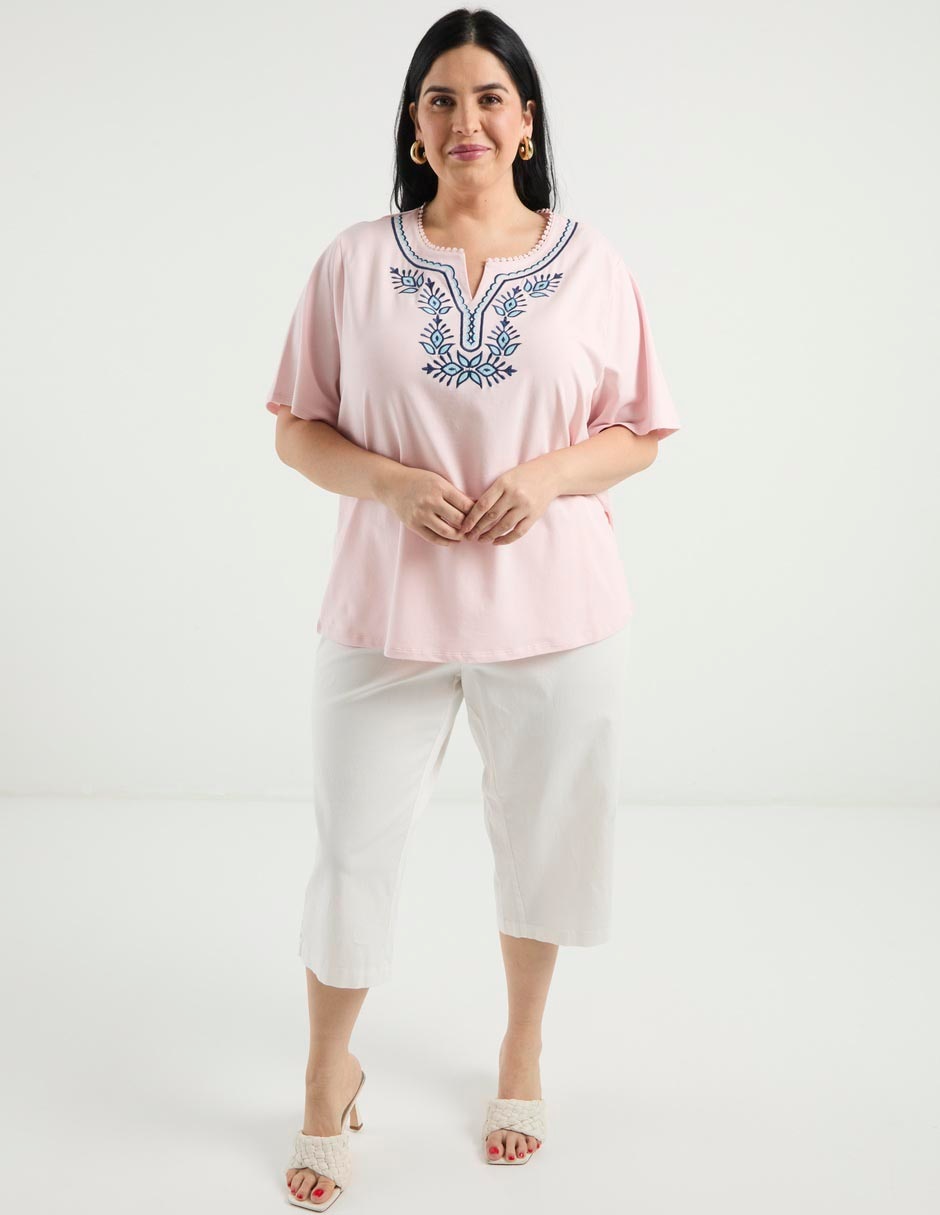 Blusa manga al codo para mujer 3