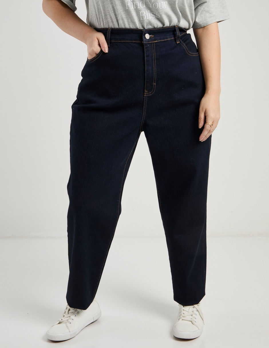 Jeans relaxed straight corte cintura para mujer Jeans relaxed straight corte cintura para mujer