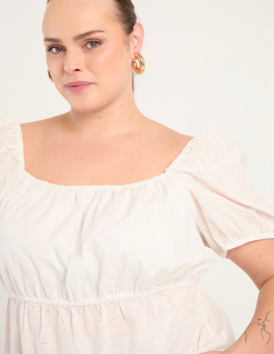 Blusa manga corta para mujer 4