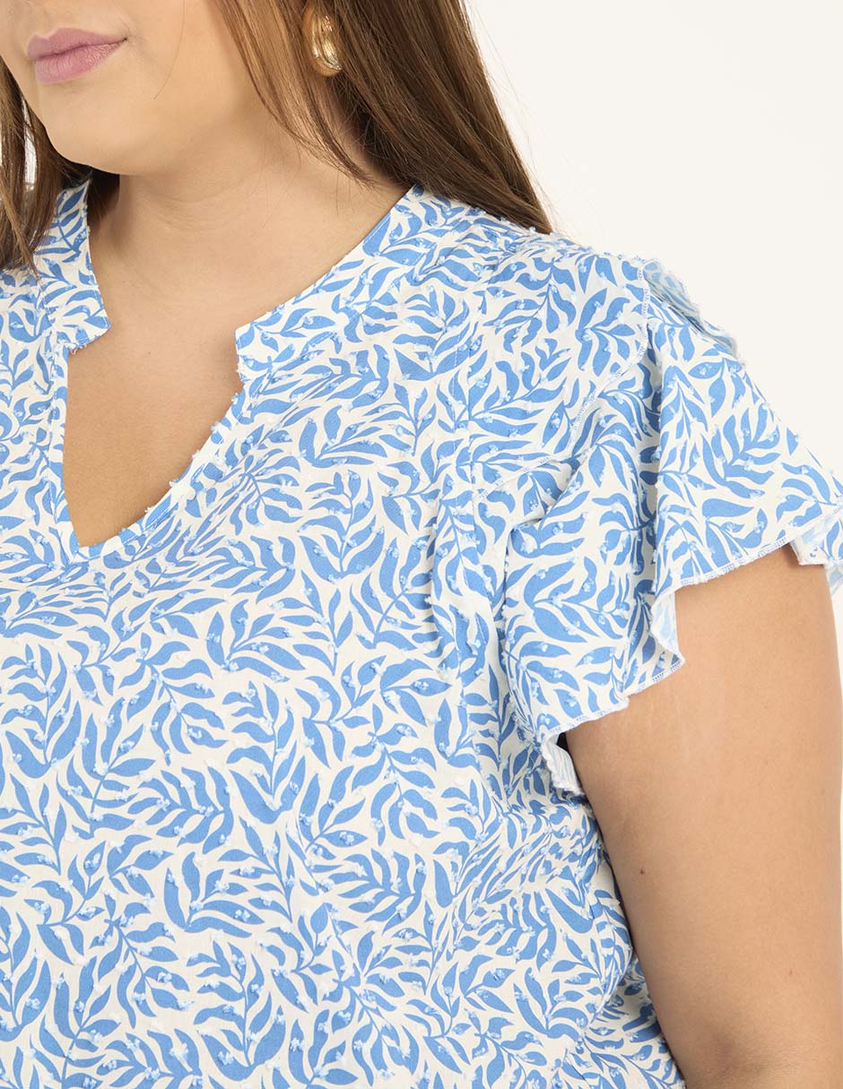 Blusa manga corta para mujer 4