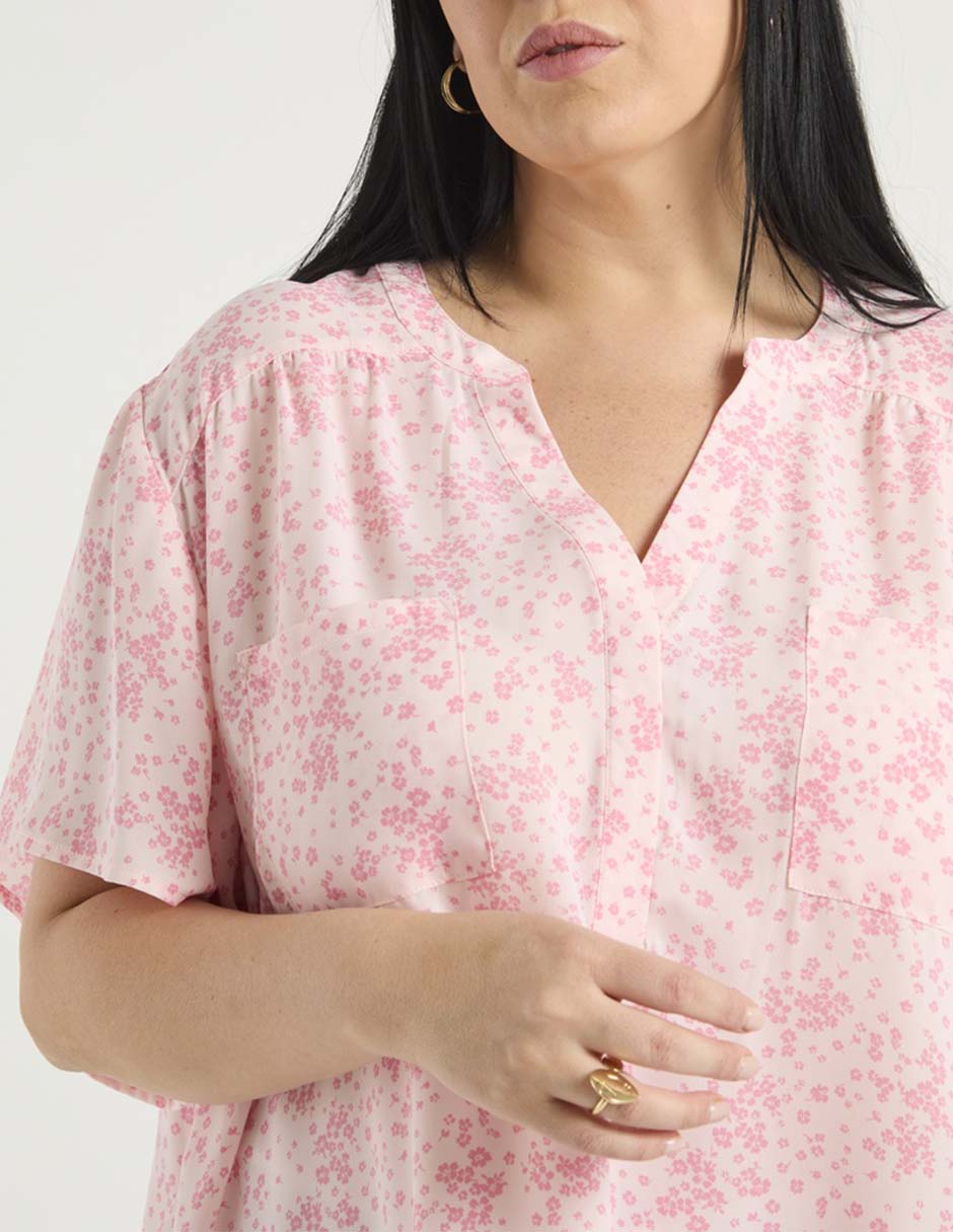 Blusa manga corta para mujer 4