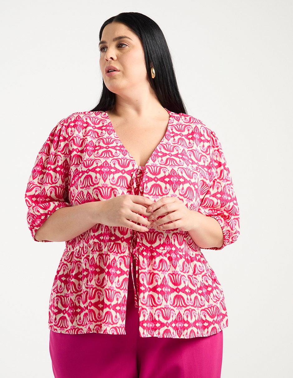 Blusa manga al codo para mujer 2