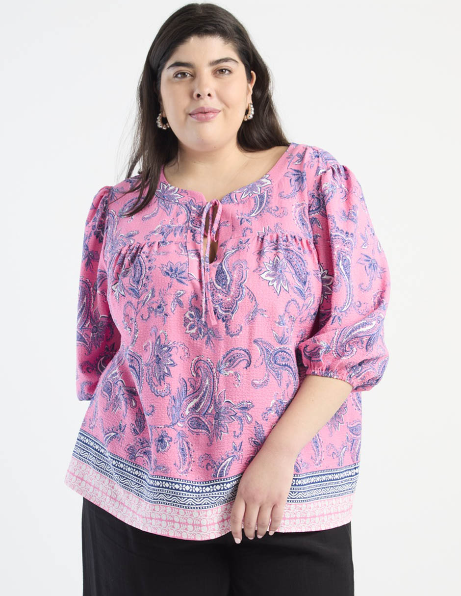 Blusa manga 3/4 para mujer Blusa manga 3/4 para mujer