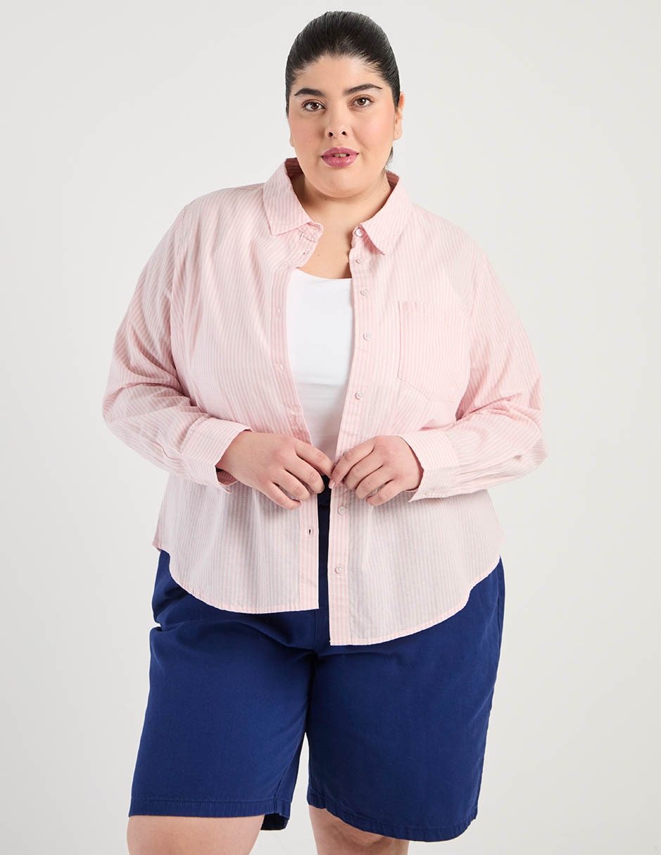 Blusa camisera manga larga para mujer Blusa camisera manga larga para mujer