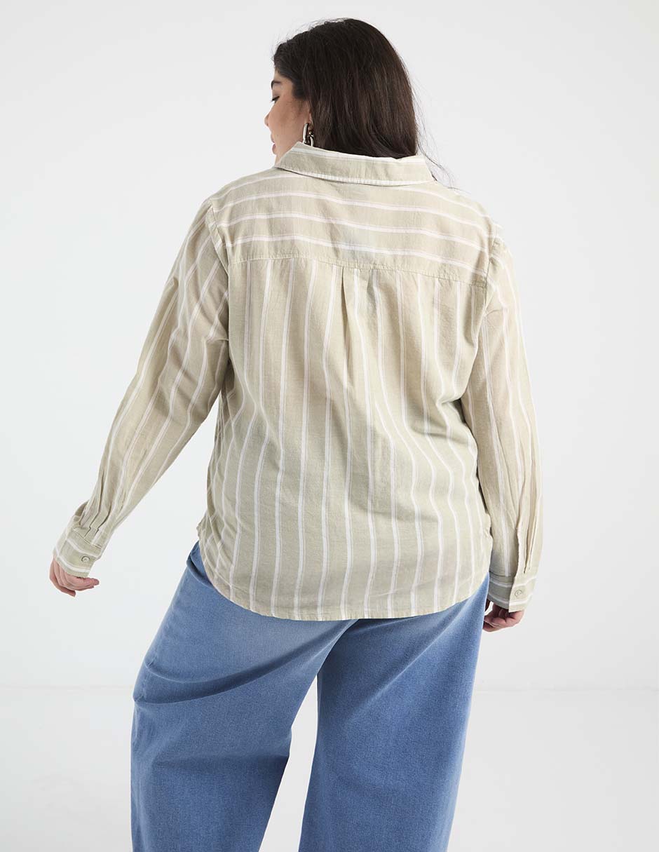 Blusa camisera manga larga para mujer 2