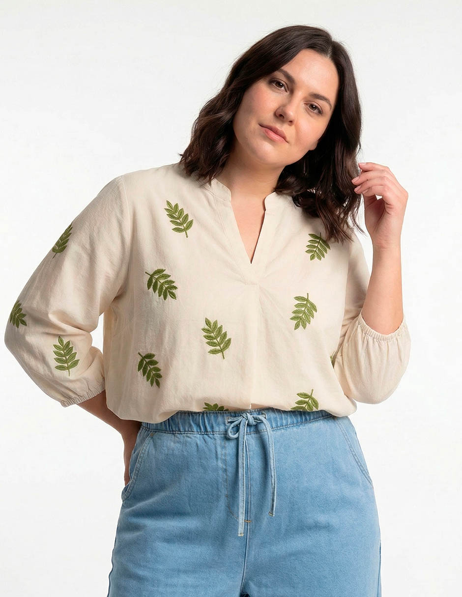 Blusa manga 3/4 para mujer Blusa manga 3/4 para mujer