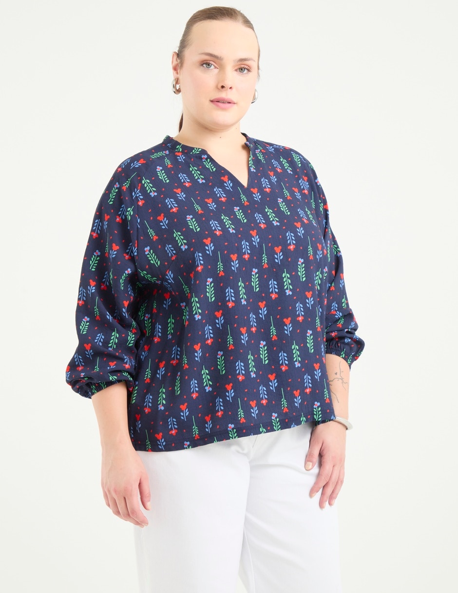Blusa Mickey Mouse manga 3/4 para mujer