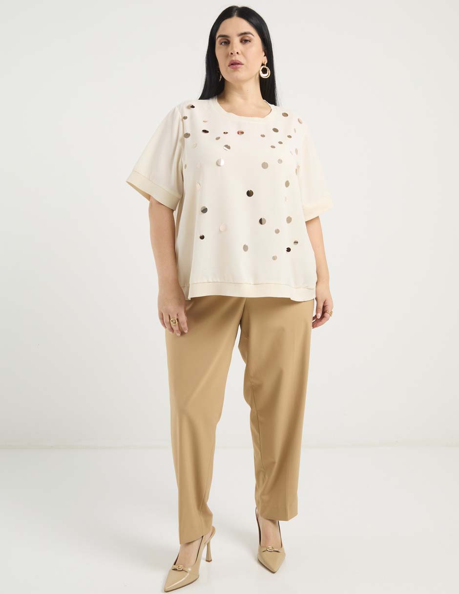 Blusa manga al codo para mujer 3