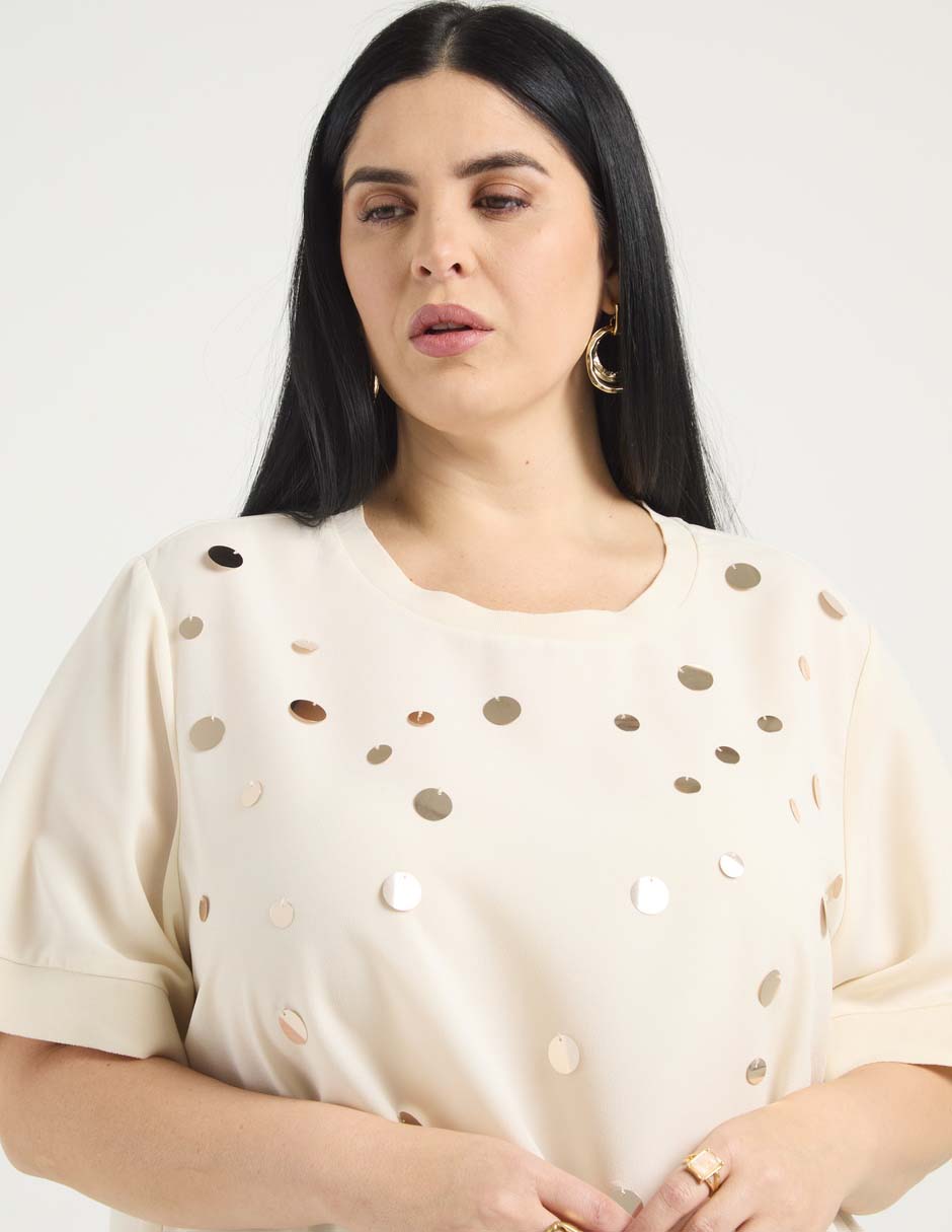 Blusa manga al codo para mujer 4