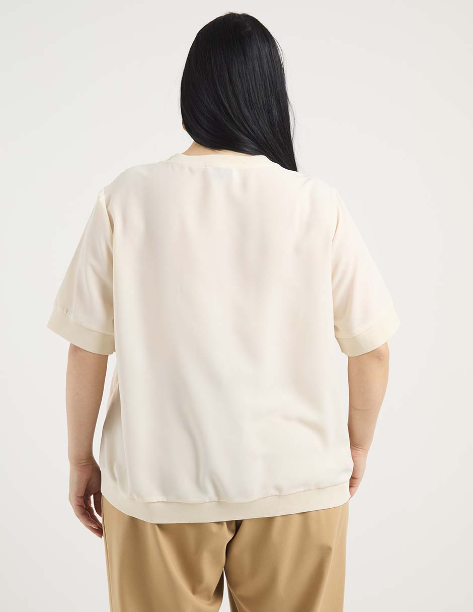 Blusa manga al codo para mujer 6