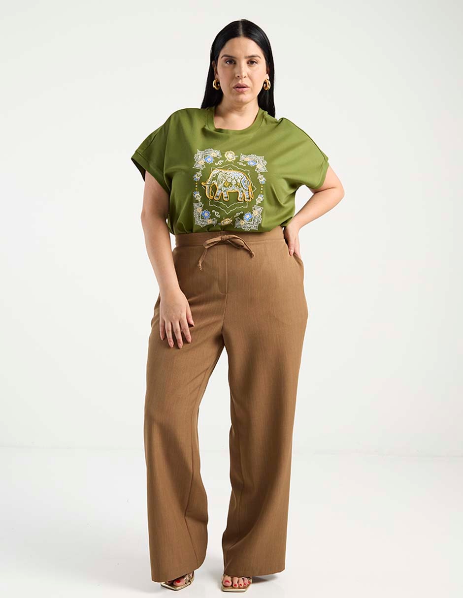 Playera manga corta cuello redondo para mujer 3