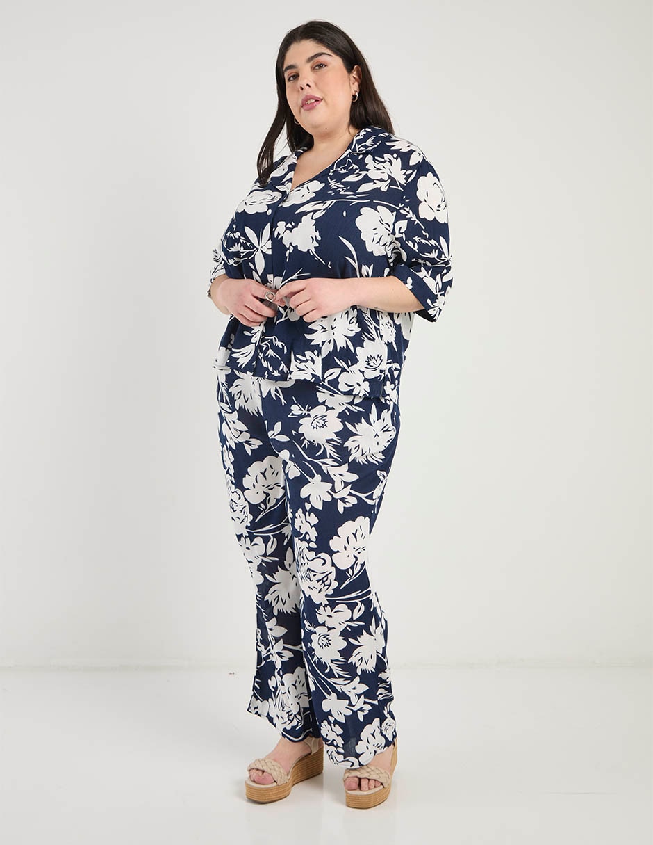 Pantalón relaxed wide leg para mujer 2