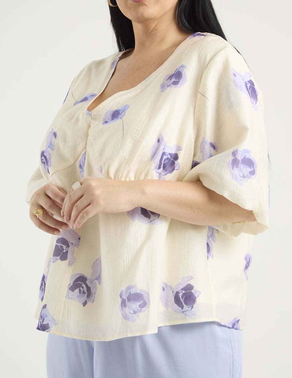 Blusa manga al codo para mujer 5