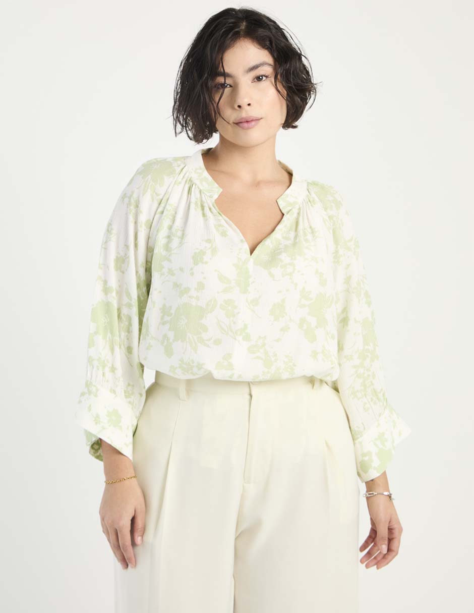 Blusa manga larga para mujer
