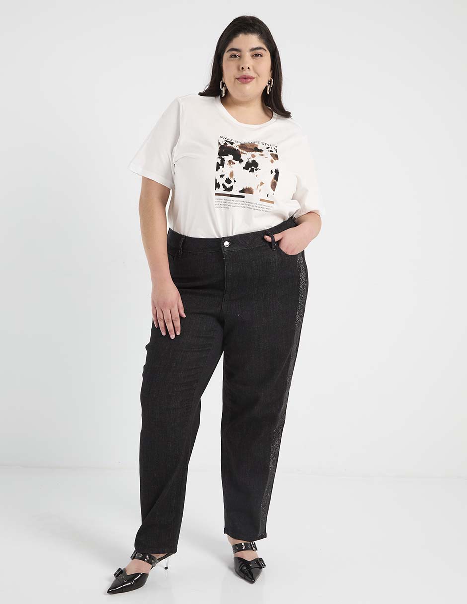 Playera manga corta cuello redondo para mujer 3