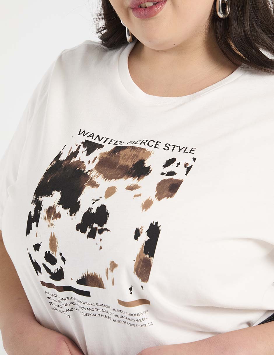 Playera manga corta cuello redondo para mujer 4