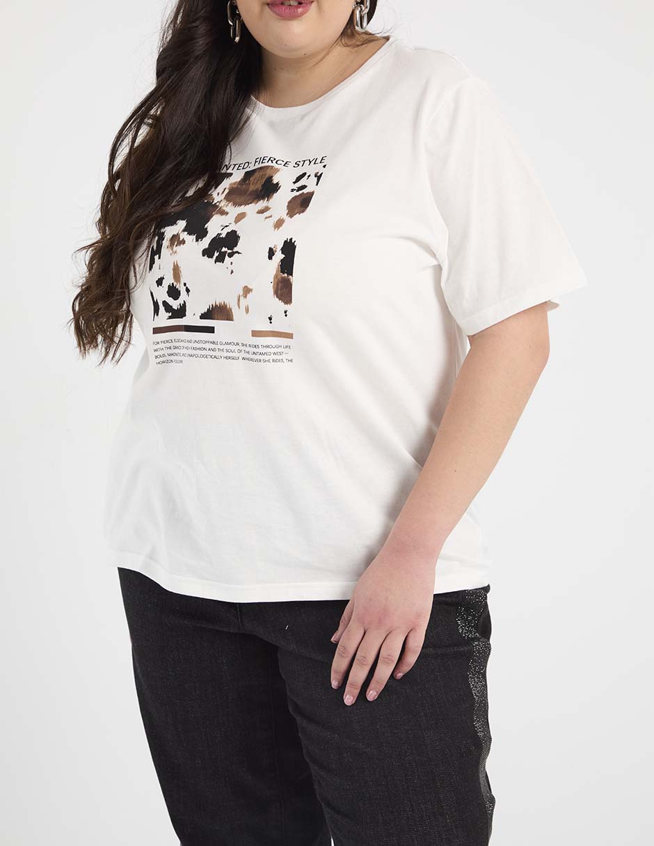 Playera manga corta cuello redondo para mujer 5