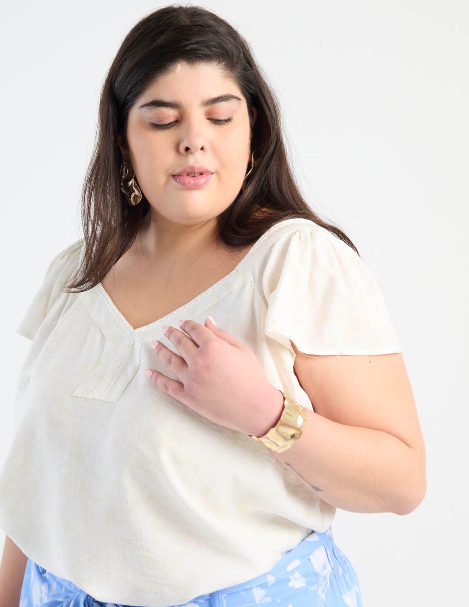 Blusa manga corta para mujer 4
