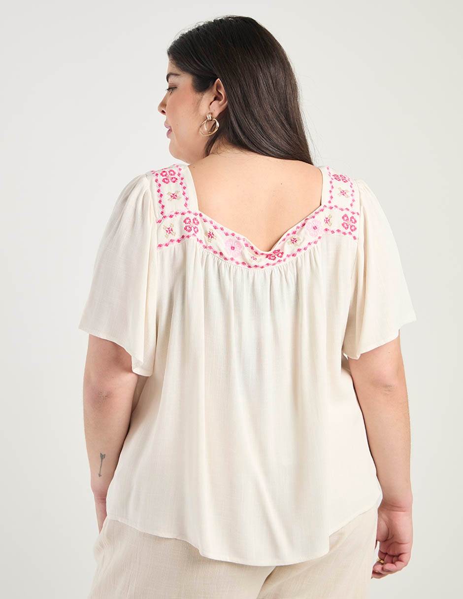 Blusa manga corta para mujer 6
