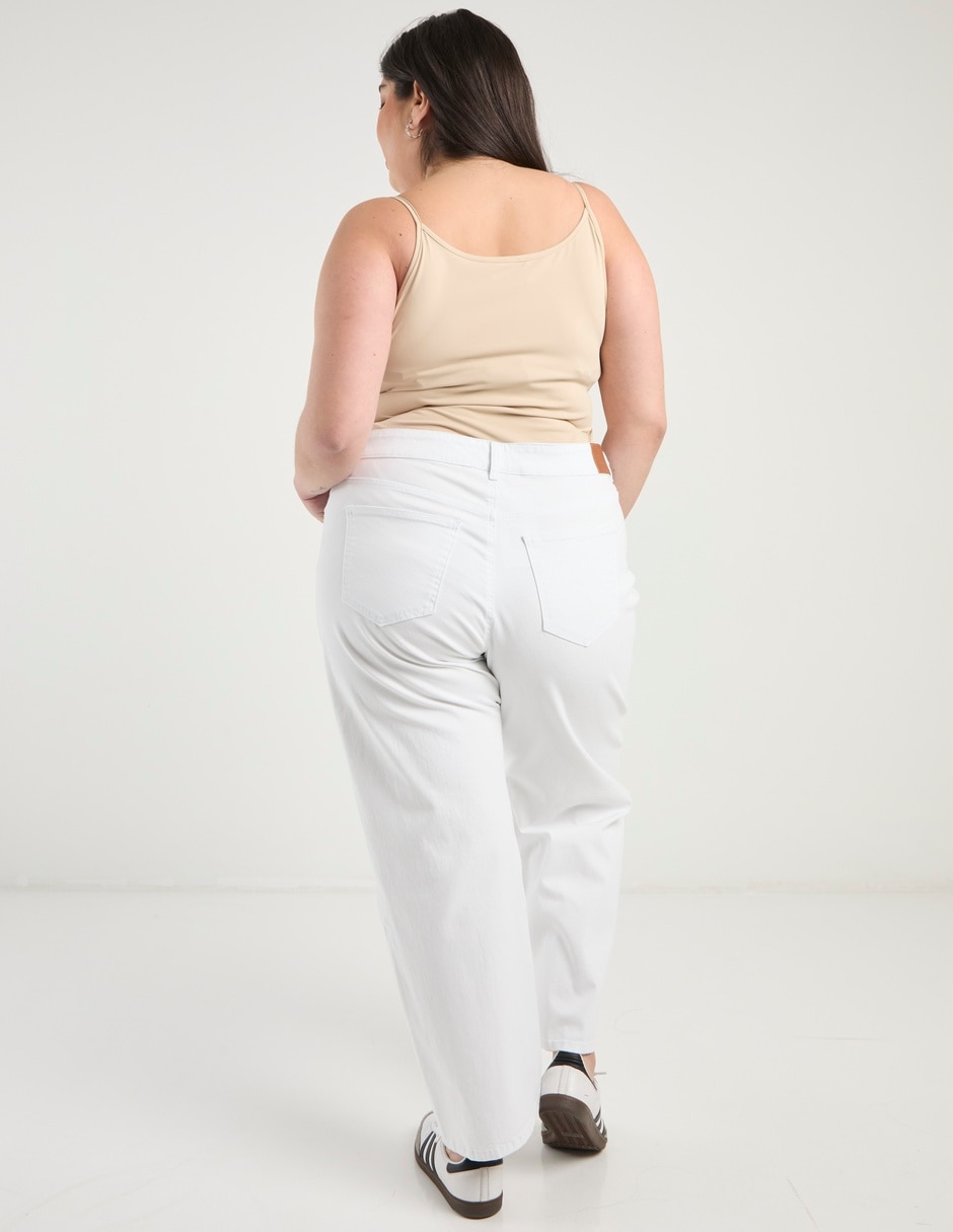 Jeans relaxed straight cintura para mujer 5