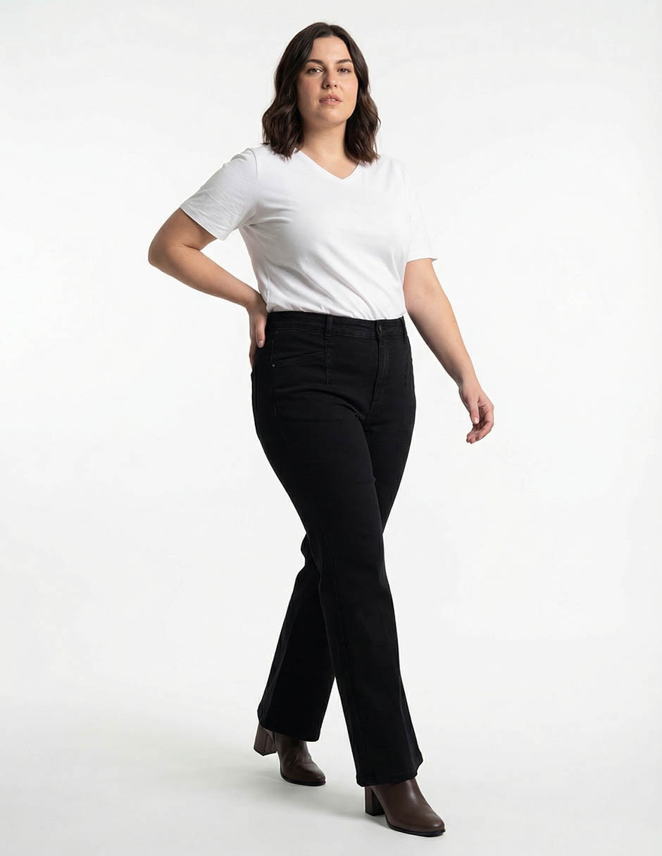 Jeans straight cintura baja para mujer 3