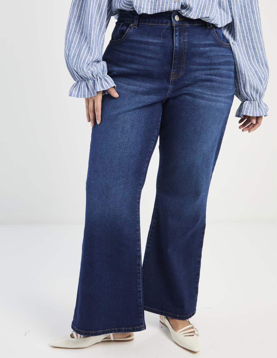 Jeans flare corte cintura para mujer Jeans flare corte cintura para mujer