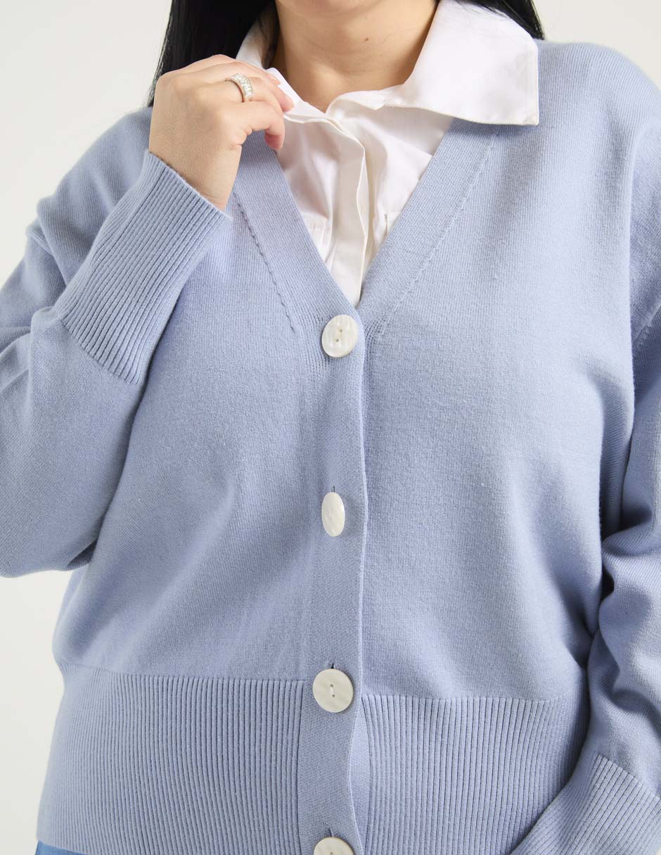 Suéter cuello V para mujer 5