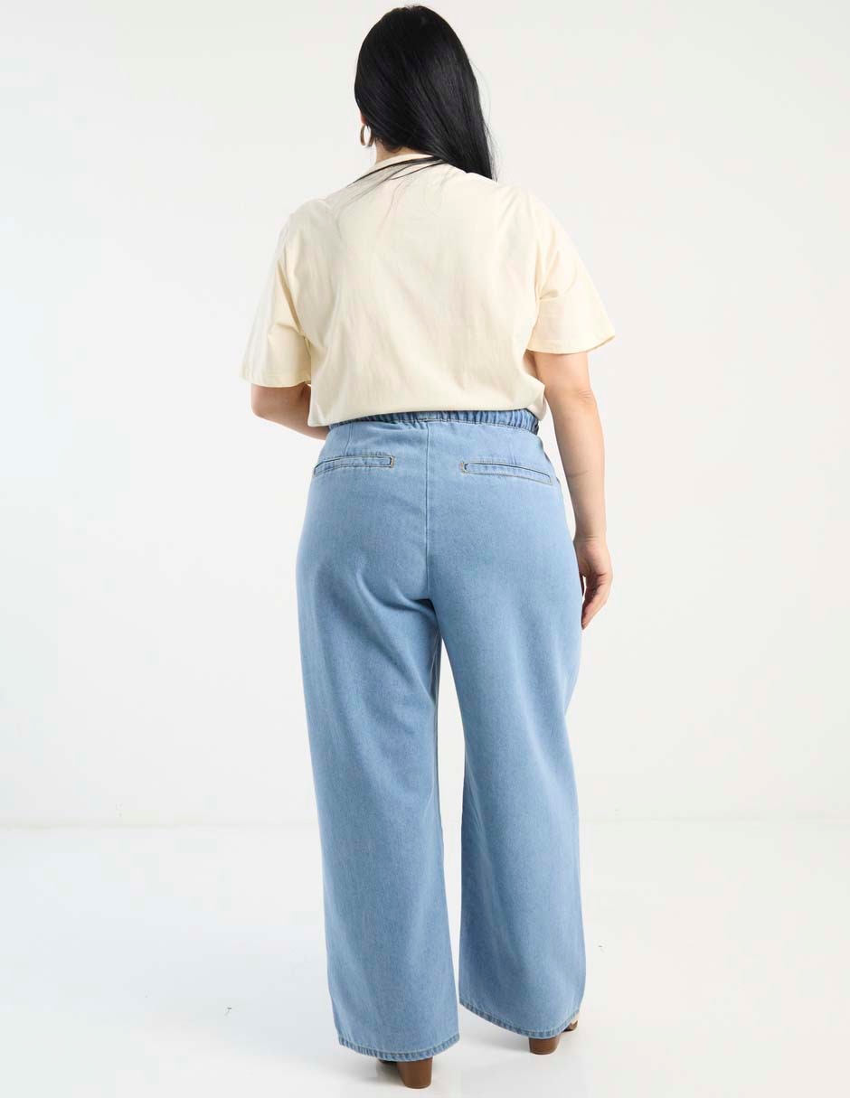 Jeans easy pant wide leg para mujer 2