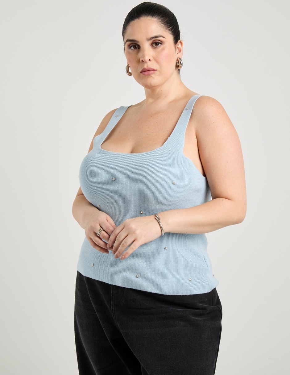 Blusa sin manga para mujer