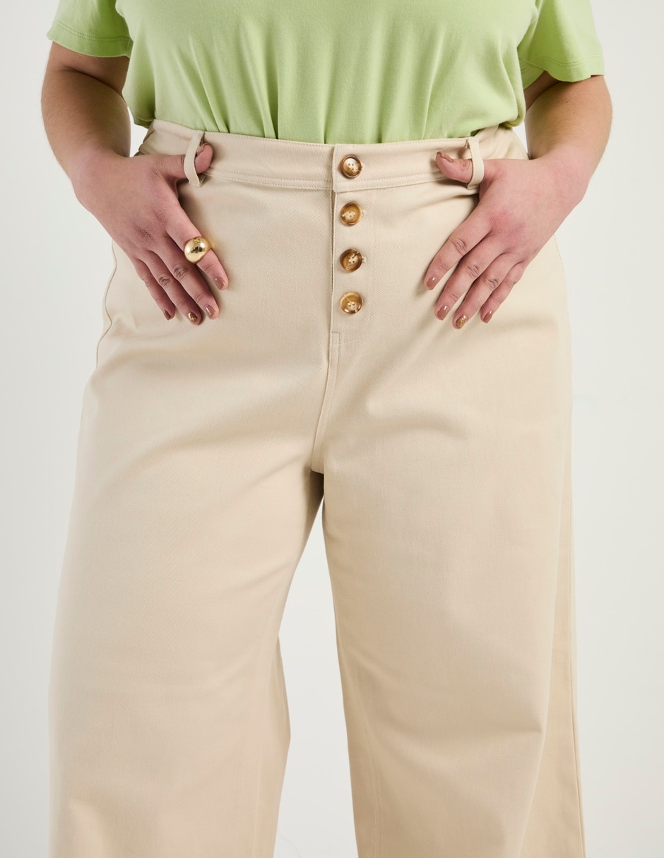 Jeans amplio cintura para mujer 5