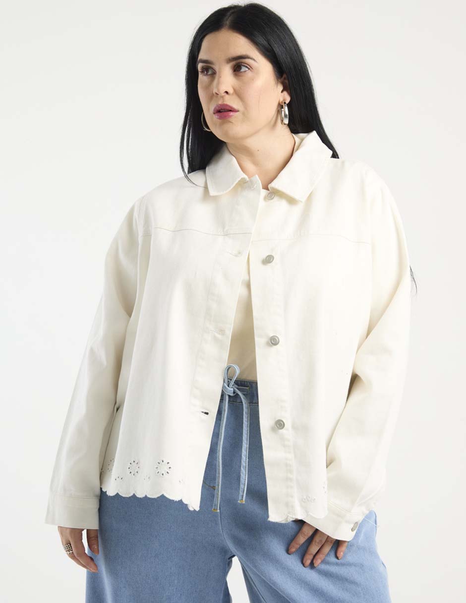 Chamarra denim de mezclilla para mujer