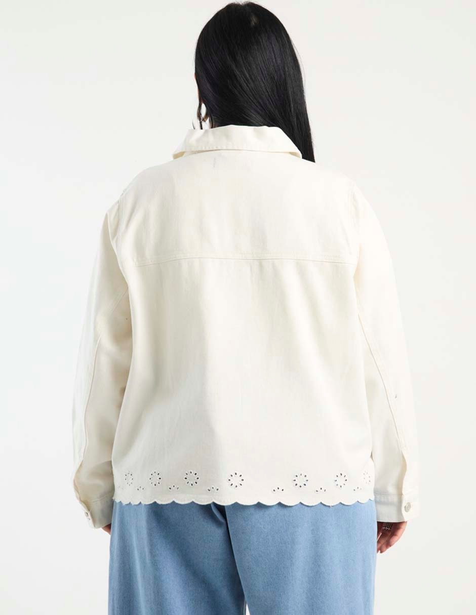 Chamarra denim de mezclilla para mujer 2