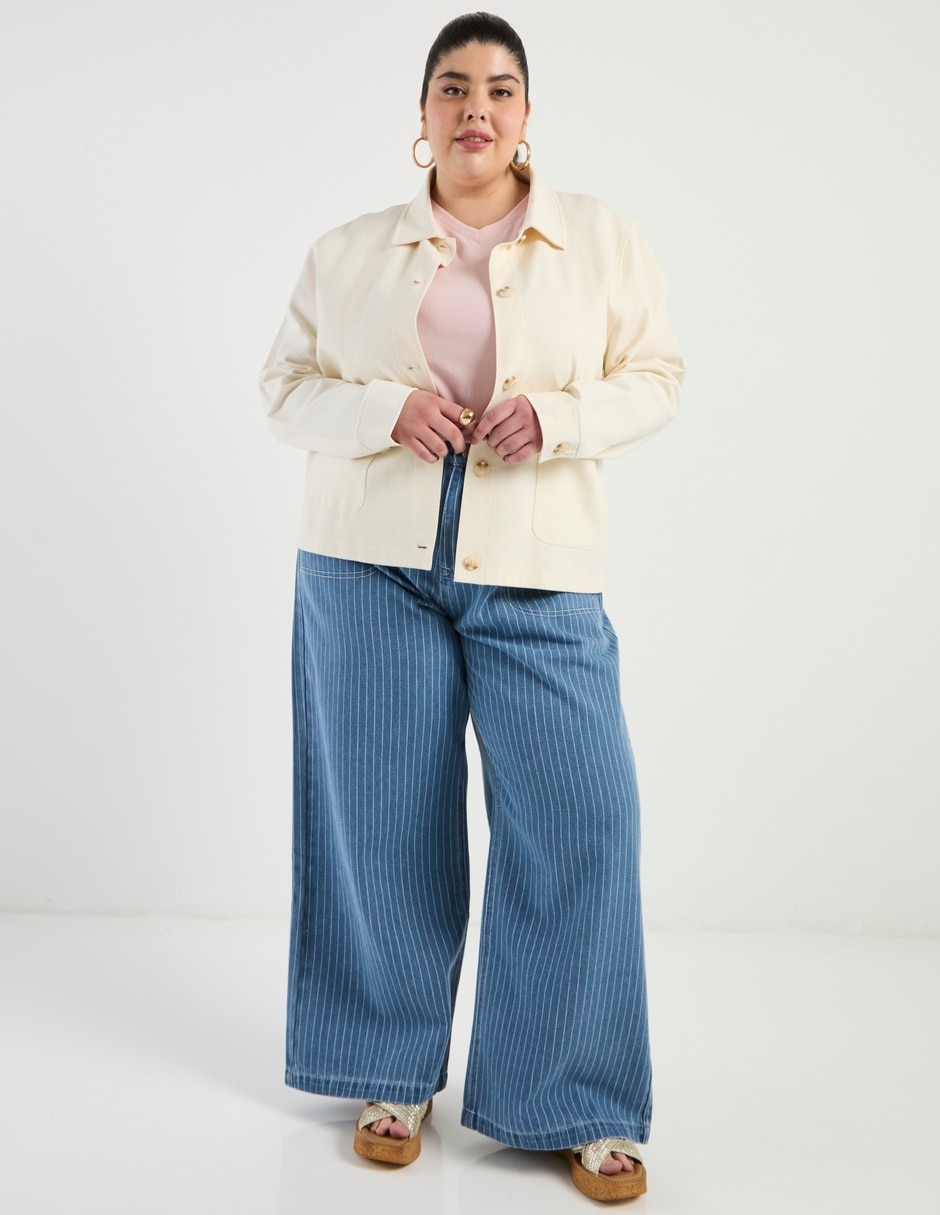 Jeans relaxed amplio cintura para mujer 3