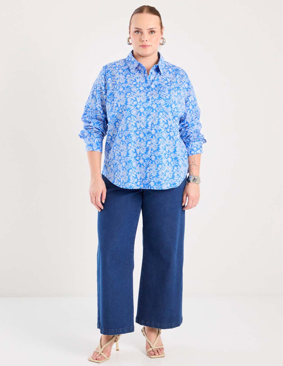 Blusa camisera manga larga para mujer 3