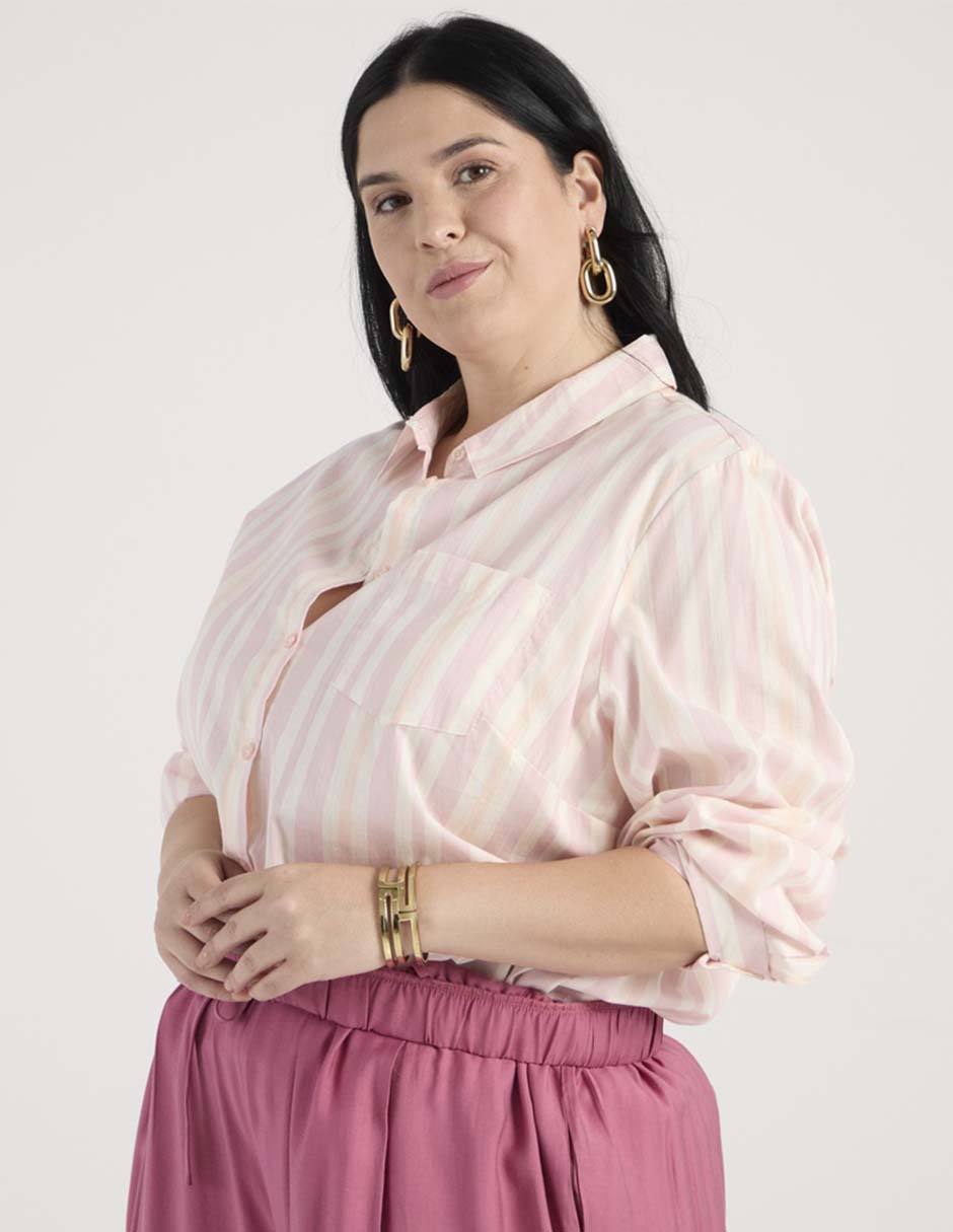 Blusa camisera manga larga para mujer Blusa camisera manga larga para mujer