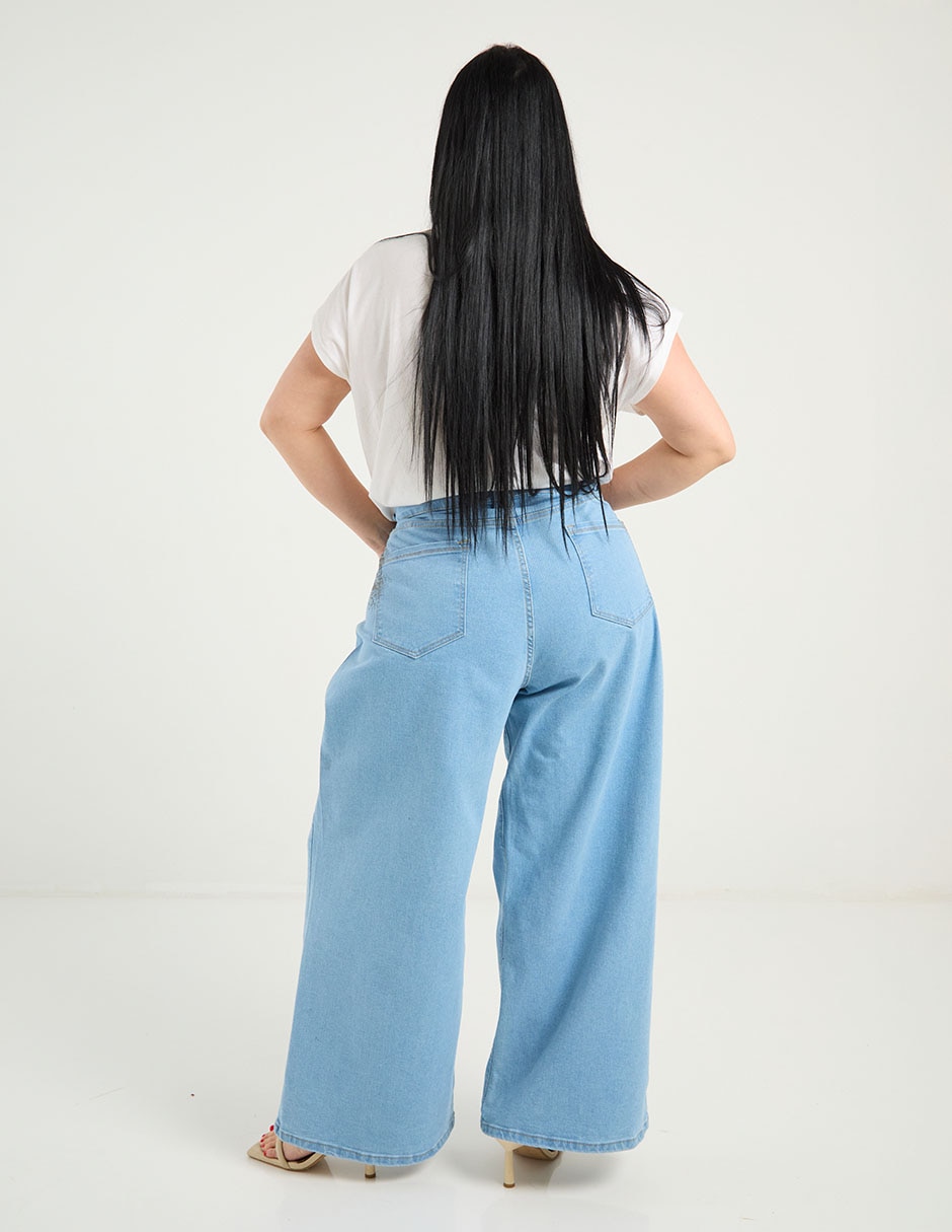 Jeans relaxed wide leg para mujer 6