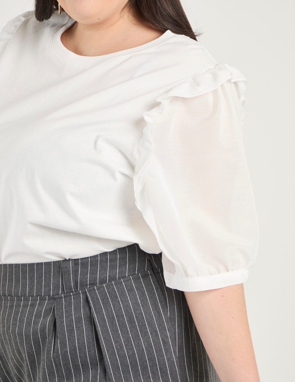Blusa manga al codo para mujer 5
