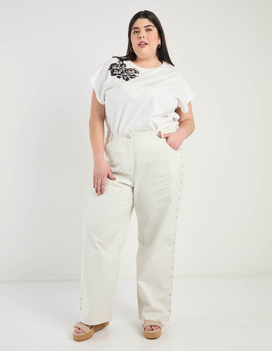 Playera manga corta cuello redondo para mujer 3