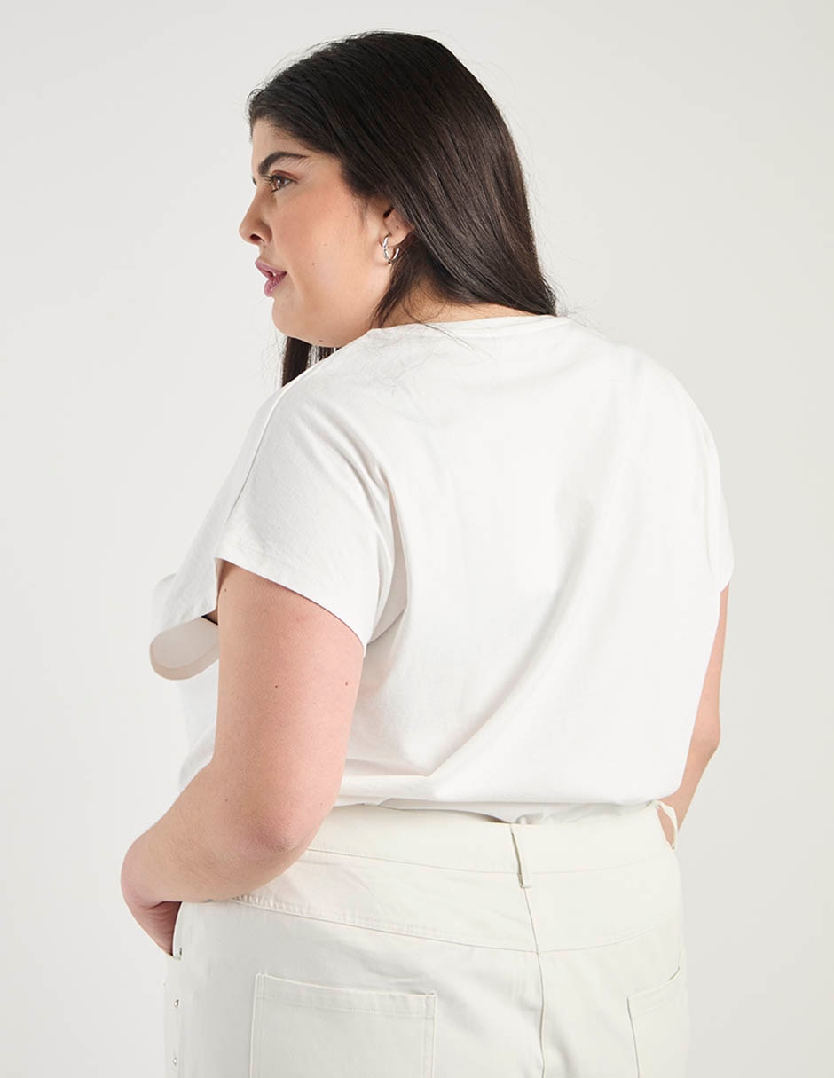 Playera manga corta cuello redondo para mujer 7