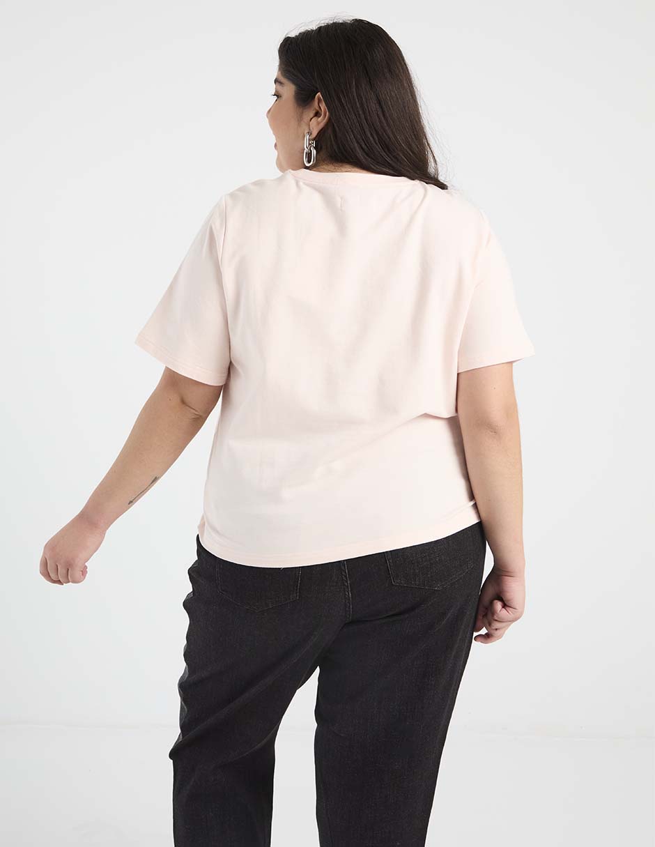 Playera manga corta cuello redondo para mujer 2