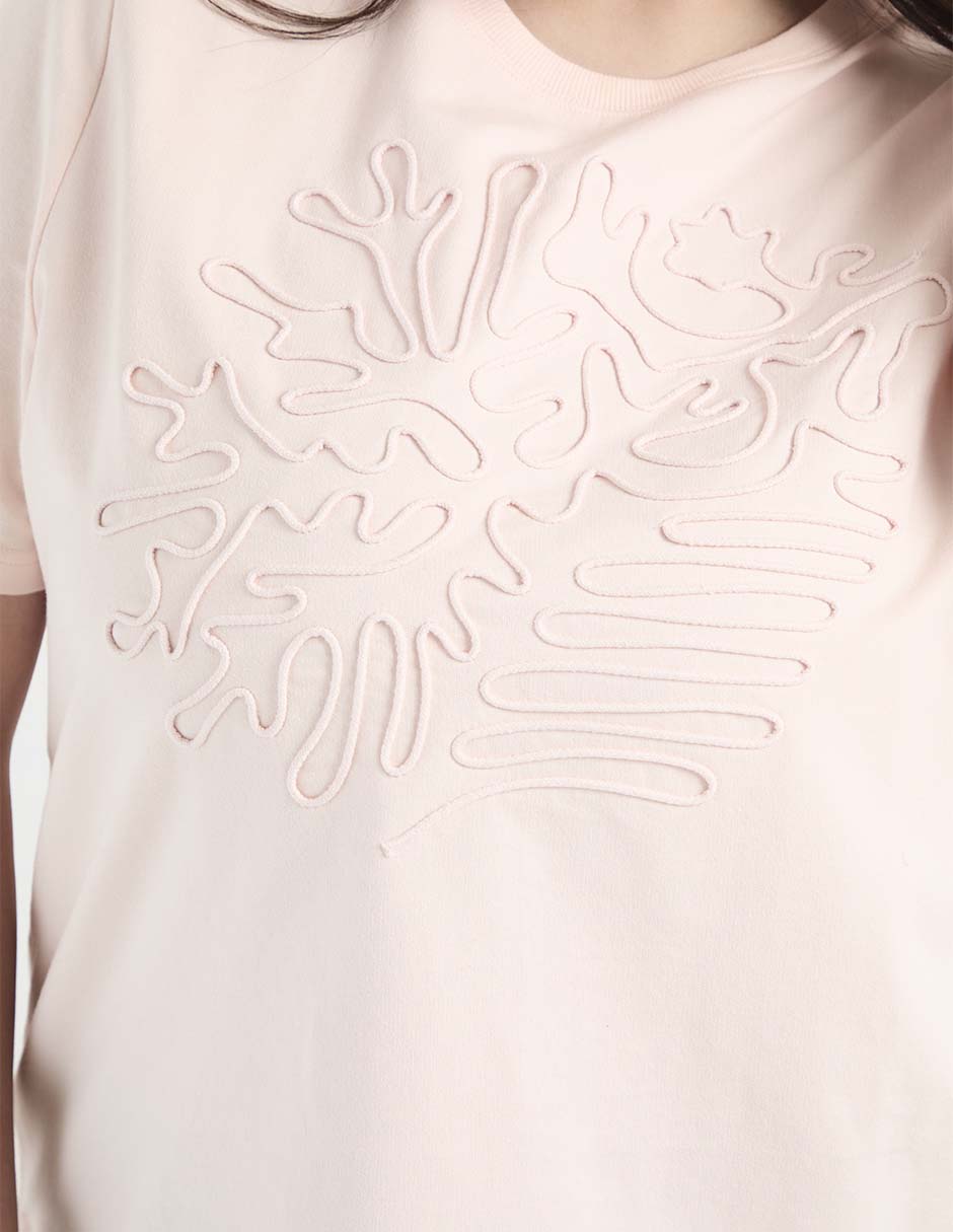 Playera manga corta cuello redondo para mujer 4