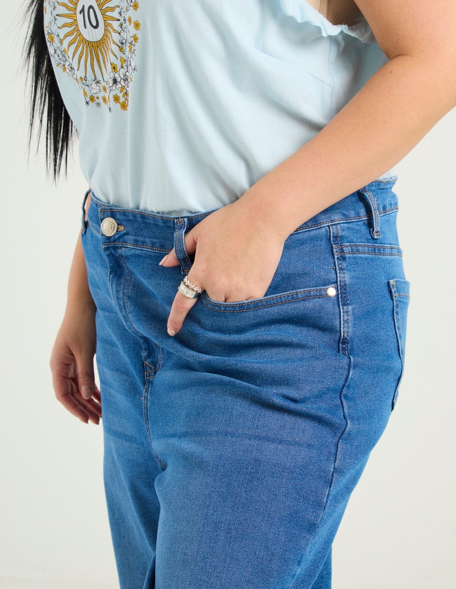 Jeans relaxed wide leg para mujer 5