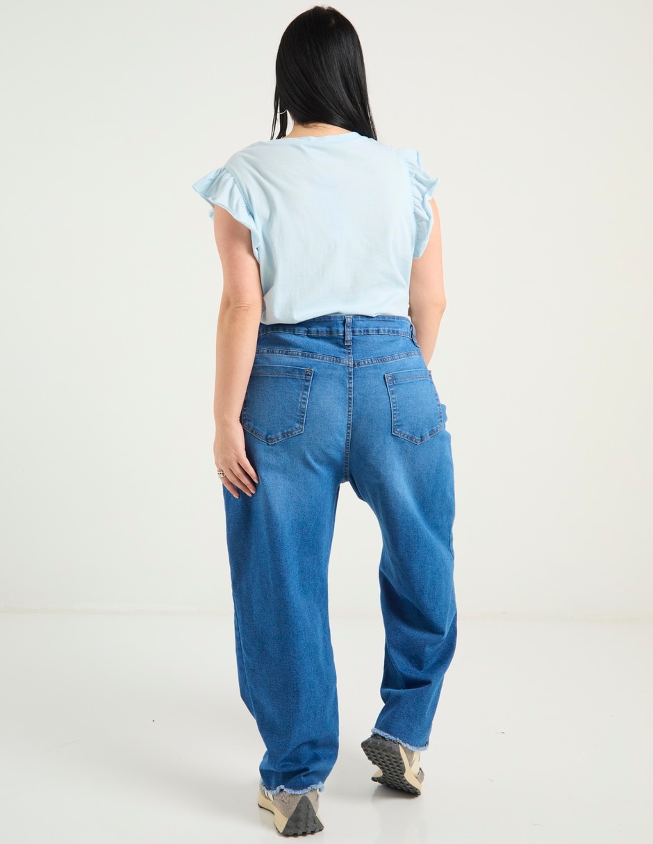 Jeans relaxed wide leg para mujer 6