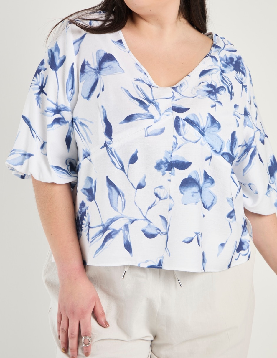Blusa manga al codo para mujer 4
