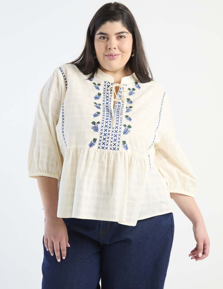 Blusa manga 3/4 para mujer Blusa manga 3/4 para mujer
