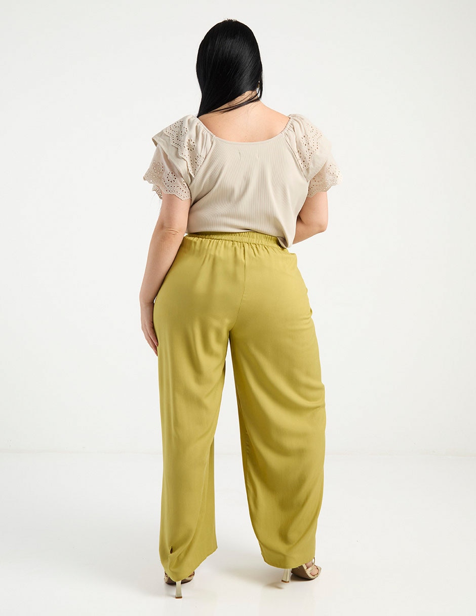 Pantalón relaxed amplio para mujer 6