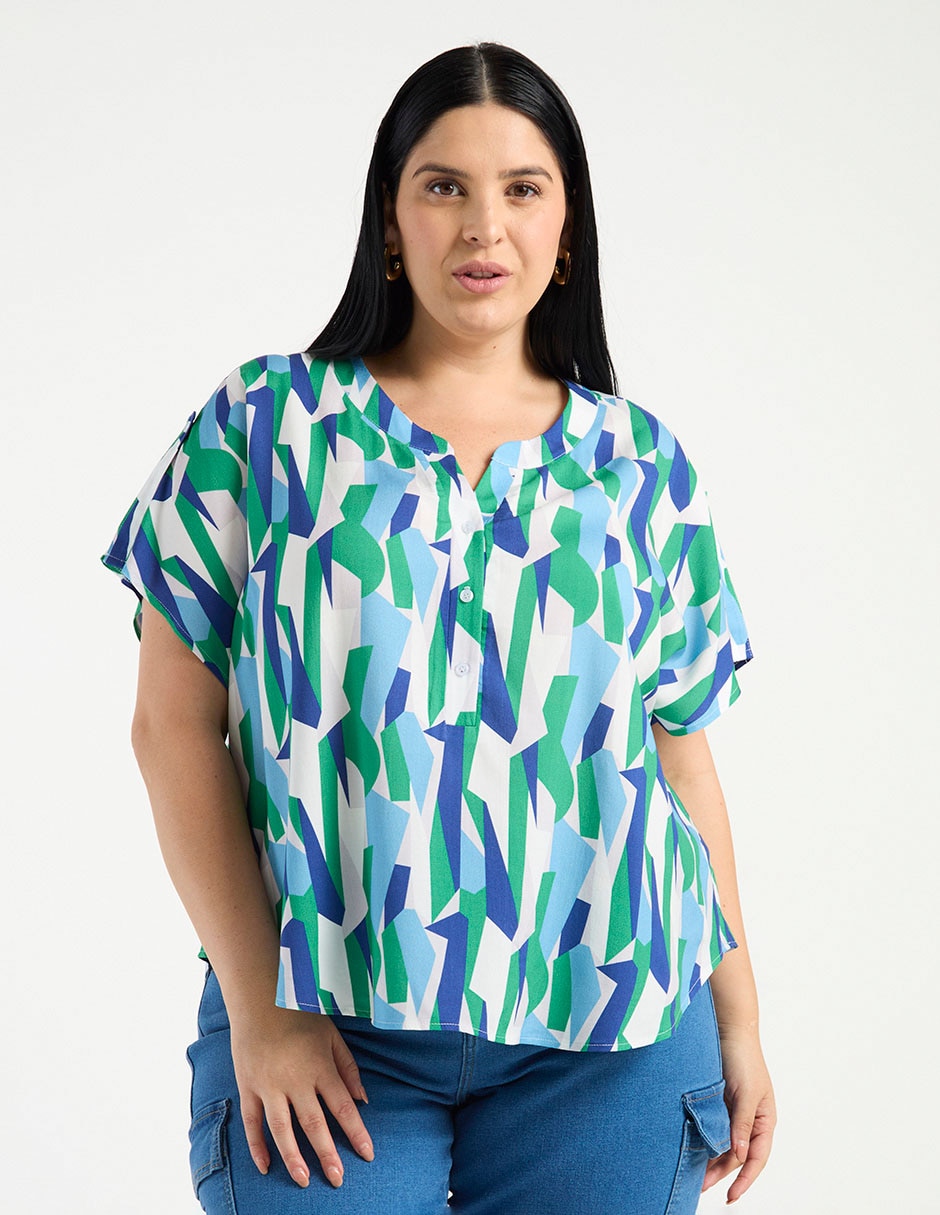 Blusa manga corta para mujer